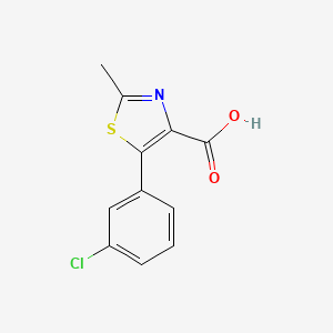 molecular formula C11H8ClNO2S B8655829 5-(3-Chloro-phenyl)-2-methyl-thiazole-4-carboxylic acid 