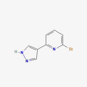 molecular formula C8H6BrN3 B8655857 2-bromo-6-(1H-pyrazol-4-yl)pyridine 