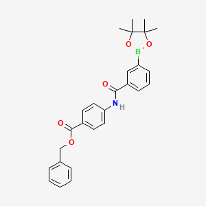 Benzyl 4-(3-(4,4,5,5-tetramethyl-1,3,2-dioxaborolan-2-yl)benzamido)benzoate