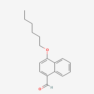 molecular formula C17H20O2 B8655909 4-Hexyloxynaphthalene-1-carbaldehyde CAS No. 54784-12-2