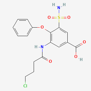 3-(4-Chlorobutanoylamino)-4-phenoxy-5-sulfamoylbenzoic acid
