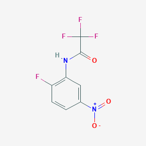 molecular formula C8H4F4N2O3 B8655972 2-Fluoro-5-nitrobenzenamine, N-trifluoromethyl- 