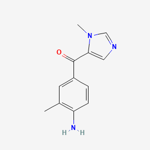 molecular formula C12H13N3O B8655977 (4-Amino-3-methylphenyl)(1-methyl-1H-imidazol-5-yl)methanone 