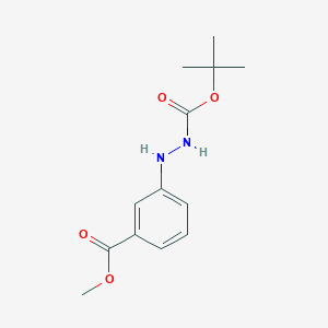 molecular formula C13H18N2O4 B8656072 tert-Butyl 2-(3-(methoxycarbonyl)-phenyl)hydrazinecarboxylate 