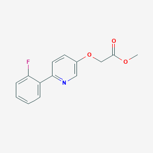 molecular formula C14H12FNO3 B8656086 (6-(2-Fluorophenyl)pyridin-3-yloxy)acetic acid methyl ester CAS No. 918145-99-0