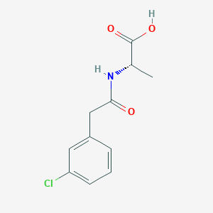 molecular formula C11H12ClNO3 B8656110 N-(3-chlorophenylacetyl)alanine 