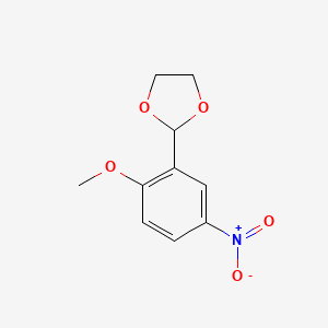 molecular formula C10H11NO5 B8656142 2-(2-Methoxy-5-nitrophenyl)-1,3-dioxolane 