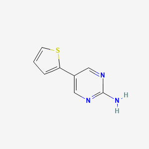 molecular formula C8H7N3S B8656184 5-(Thien-2-yl)-2-aminopyrimidine 