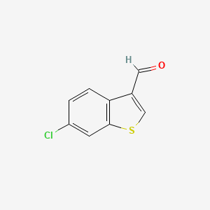 molecular formula C9H5ClOS B8656198 6-Chloro-1-benzothiophene-3-carbaldehyde 