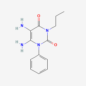 molecular formula C13H16N4O2 B8656218 5,6-Diamino-1-phenyl-3-propylpyrimidine-2,4(1H,3H)-dione CAS No. 117740-75-7
