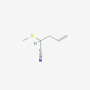 molecular formula C6H9NS B8656271 2-Methylthio-4-pentenenitrile CAS No. 90212-98-9