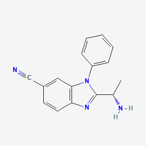 (S)-2-(1-Aminoethyl)-1-phenyl-1H-benzo[D]imidazole-6-carbonitrile