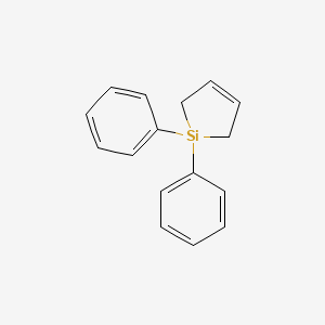 molecular formula C16H16Si B8656297 1,1-Diphenyl-1-silacyclo-3-pentene CAS No. 34106-93-9