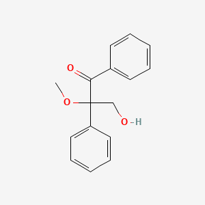 molecular formula C16H16O3 B8656322 3-Hydroxy-2-methoxy-1,2-diphenylpropan-1-one CAS No. 29598-63-8