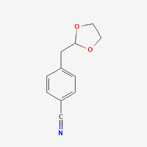 4-((1,3-Dioxolan-2-yl)methyl)benzonitrile
