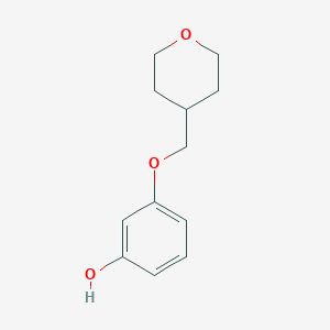 molecular formula C12H16O3 B8656328 3-[(Oxan-4-yl)methoxy]phenol 