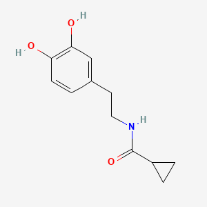 molecular formula C12H15NO3 B8656340 N-[beta-(3,4-Dihydroxyphenyl)-ethyl]-cyclopropanecarboxamide 