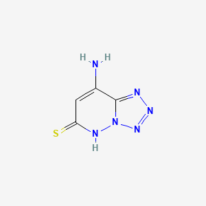 molecular formula C4H4N6S B8656379 8-Aminotetrazolo[1,5-b]pyridazine-6(5H)-thione CAS No. 76952-79-9