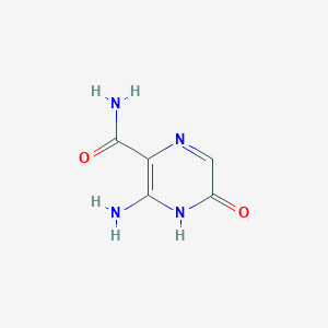 molecular formula C5H6N4O2 B8656383 3-Amino-5-oxo-4,5-dihydropyrazine-2-carboxamide 