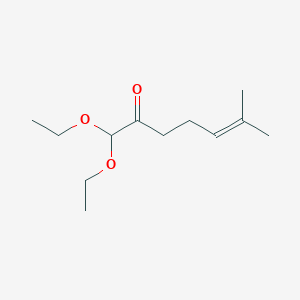 molecular formula C12H22O3 B8656436 1,1-Diethoxy-6-methylhept-5-EN-2-one CAS No. 61315-77-3