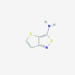 molecular formula C5H4N2S2 B8656445 Thieno[3,2-c]isothiazol-3-amine 