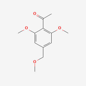 molecular formula C12H16O4 B8656456 1-[2,6-Dimethoxy-4-(methoxymethyl)phenyl]ethanone 
