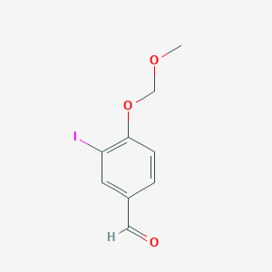 molecular formula C9H9IO3 B8656463 Benzaldehyde, 3-iodo-4-(methoxymethoxy)- CAS No. 121169-17-3