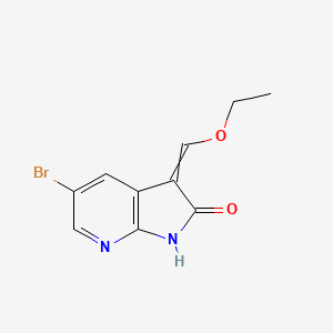 2H-Pyrrolo[2,3-b]pyridin-2-one, 5-bromo-3-(ethoxymethylene)-1,3-dihydro-