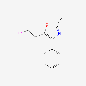molecular formula C12H12INO B8656480 5-(2-Iodoethyl)-2-methyl-4-phenyloxazole CAS No. 89149-97-3