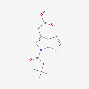 tert-Butyl 4-(2-methoxy-2-oxoethyl)-5-methyl-6H-thieno[2,3-b]pyrrole-6-carboxylate