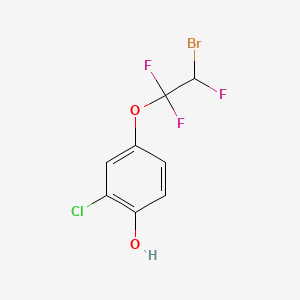 molecular formula C8H5BrClF3O2 B8656593 4-(2-Bromo-1,1,2-trifluoroethoxy)-2-chlorophenol CAS No. 88553-90-6