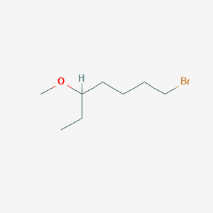 B8656617 1-Bromo-5-methoxyheptane CAS No. 89672-42-4