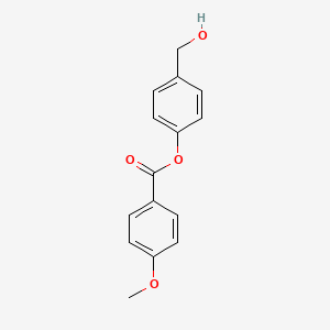 molecular formula C15H14O4 B8656619 4-(Hydroxymethyl)phenyl 4-methoxybenzoate 