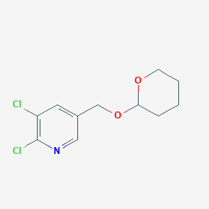 molecular formula C11H13Cl2NO2 B8656621 2,3-dichloro-5-(((tetrahydro-2H-pyran-2-yl)oxy)methyl)pyridine CAS No. 54127-61-6