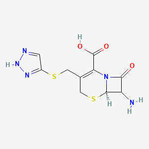 molecular formula C10H11N5O3S2 B8656626 (6R,7R)-7-amino-8-oxo-3-(2H-triazol-4-ylsulfanylmethyl)-5-thia-1-azabicyclo[4.2.0]oct-2-ene-2-carboxylic acid 
