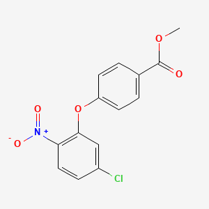molecular formula C14H10ClNO5 B8656637 Methyl 4-(5-chloro-2-nitrophenoxy)benzoate 