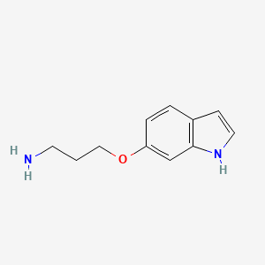 molecular formula C11H14N2O B8656658 6-(3-Aminopropoxy)indole 