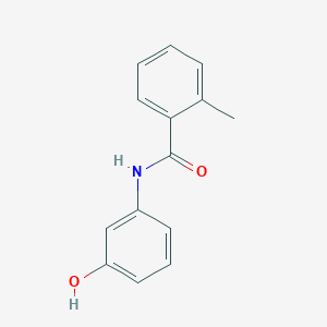 molecular formula C14H13NO2 B8656885 Benzamide, N-(3-hydroxyphenyl)-2-methyl- CAS No. 55814-53-4