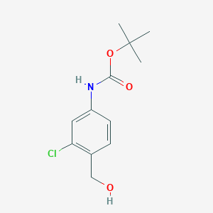 molecular formula C12H16ClNO3 B8656914 2-Chloro-4-(boc-amino)-benzylalcohol 