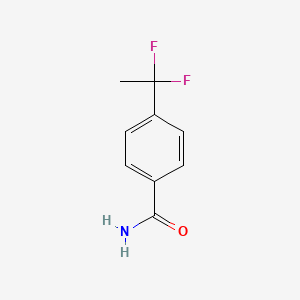 molecular formula C9H9F2NO B8656920 4-(1,1-Difluoroethyl)benzamide 