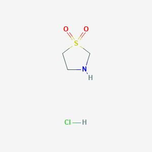molecular formula C3H8ClNO2S B8656929 Thiazolidine 1,1-dioxide hydrochloride 