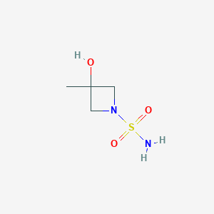 molecular formula C4H10N2O3S B8656936 3-Hydroxy-3-methylazetidine-1-sulfonamide 