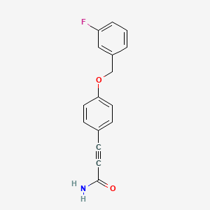 3-{4-[(3-Fluorophenyl)methoxy]phenyl}prop-2-ynamide