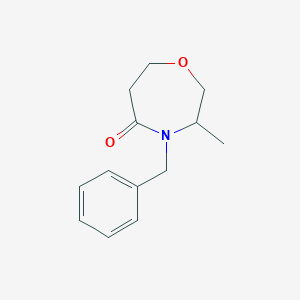 molecular formula C13H17NO2 B8656947 4-Benzyl-3-methyl-1,4-oxazepan-5-one 