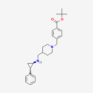 molecular formula C27H36N2O2 B8656961 tert-Butyl 4-((4-((((1R,2S)-2-phenylcyclopropyl)amino)methyl)piperidin-1-yl)methyl)benzoate 