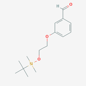 molecular formula C15H24O3Si B8656997 3-(2-{[tert-Butyl(dimethyl)silyl]oxy}ethoxy)benzaldehyde CAS No. 828242-83-7