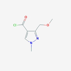 molecular formula C7H9ClN2O2 B8657110 1-Methyl-3-methoxymethylpyrazole-4-carboxylic acid chloride 