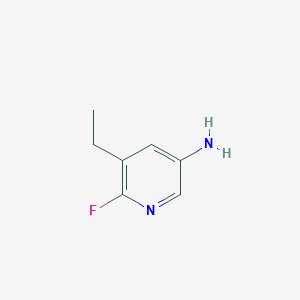 molecular formula C7H9FN2 B8657160 5-Amino-3-ethyl-2-fluoropyridine 