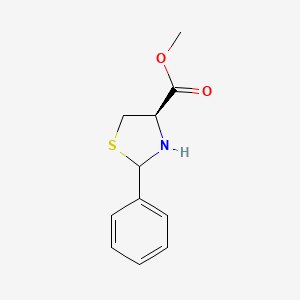 molecular formula C11H13NO2S B8657182 Methyl (4R)-2-phenyl-1,3-thiazolidine-4-carboxylate CAS No. 198991-76-3