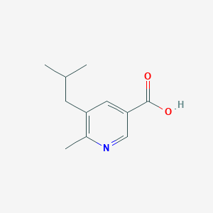 molecular formula C11H15NO2 B8657237 5-Isobutyl-6-methyl-nicotinic acid 